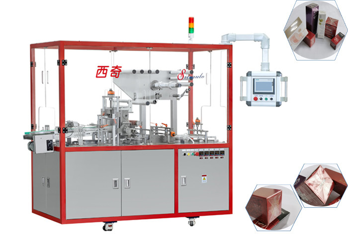 5kw Servo Cellophane Box Wrapping Machine , Lotion Over Wrapper Machine
